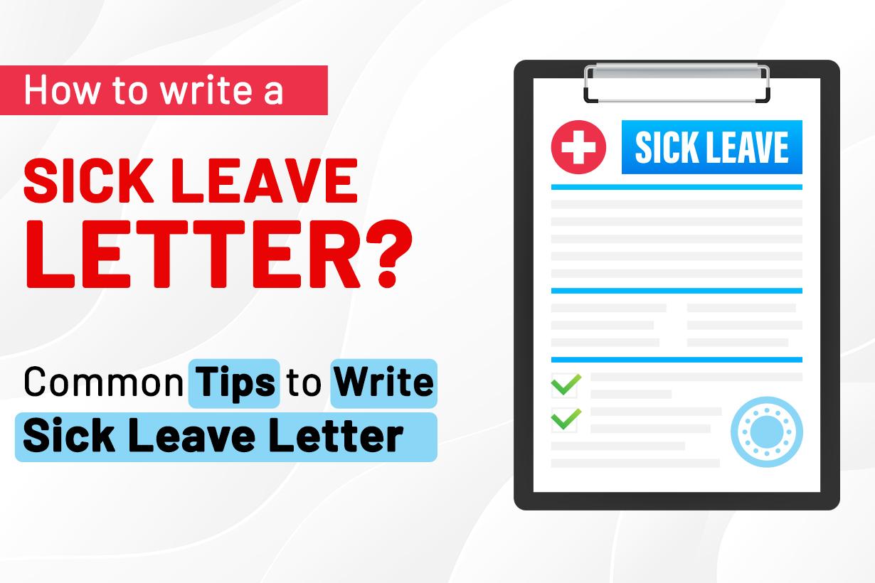 Common Tips To Write An Application For Sick Leave