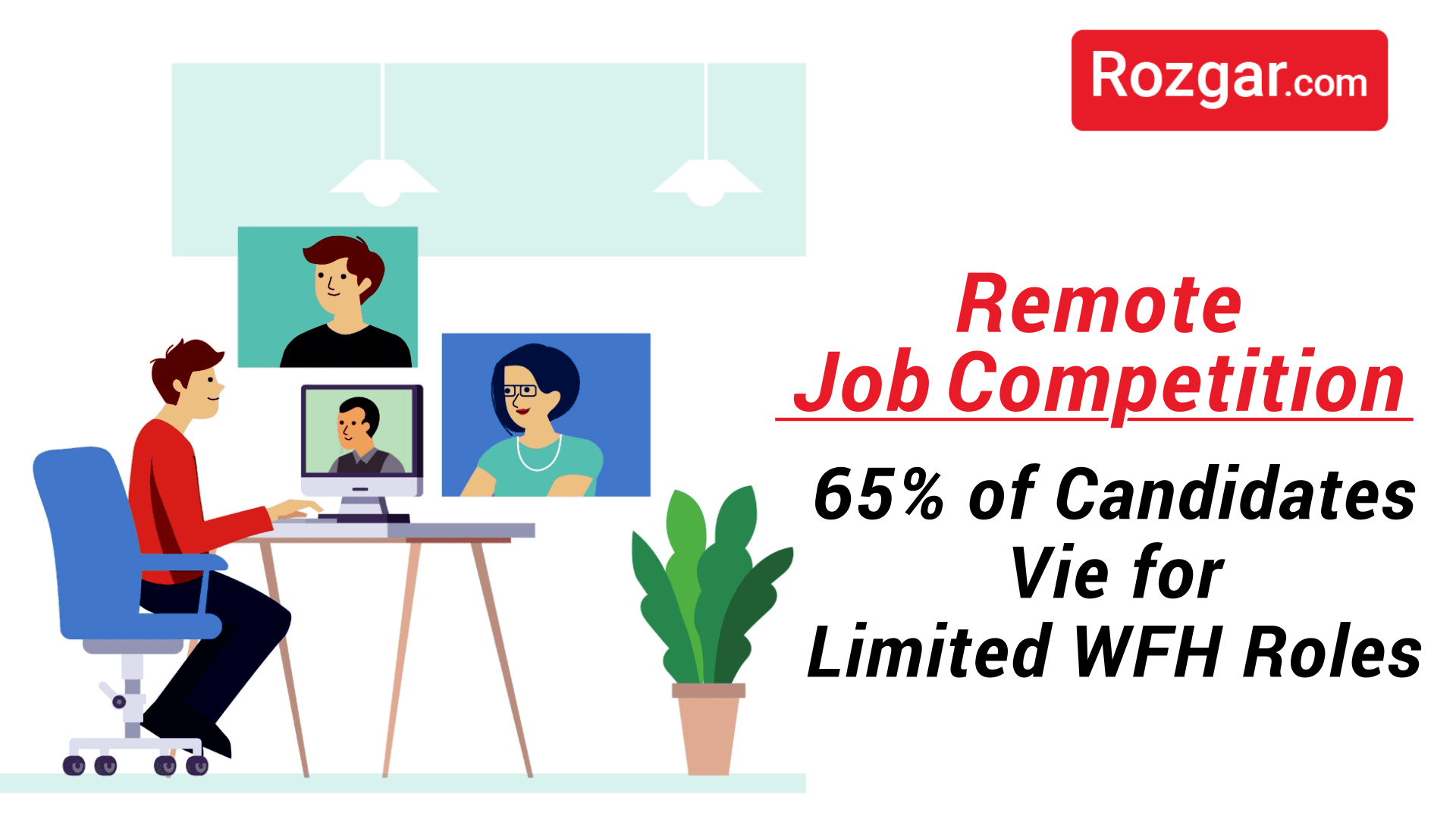 Remote Job Competition: 65% of Candidates Vie for Limited WFH Roles